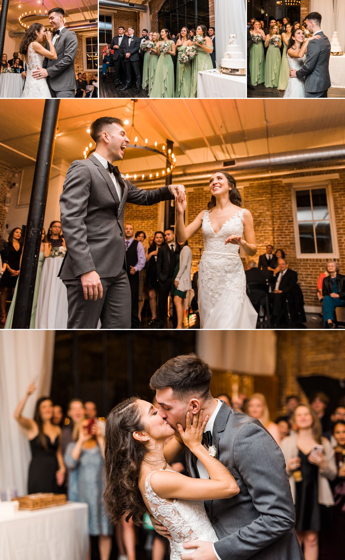 Station 3 Wedding Reception - Bride and Groom First Dance - Houston Wedding Photographers