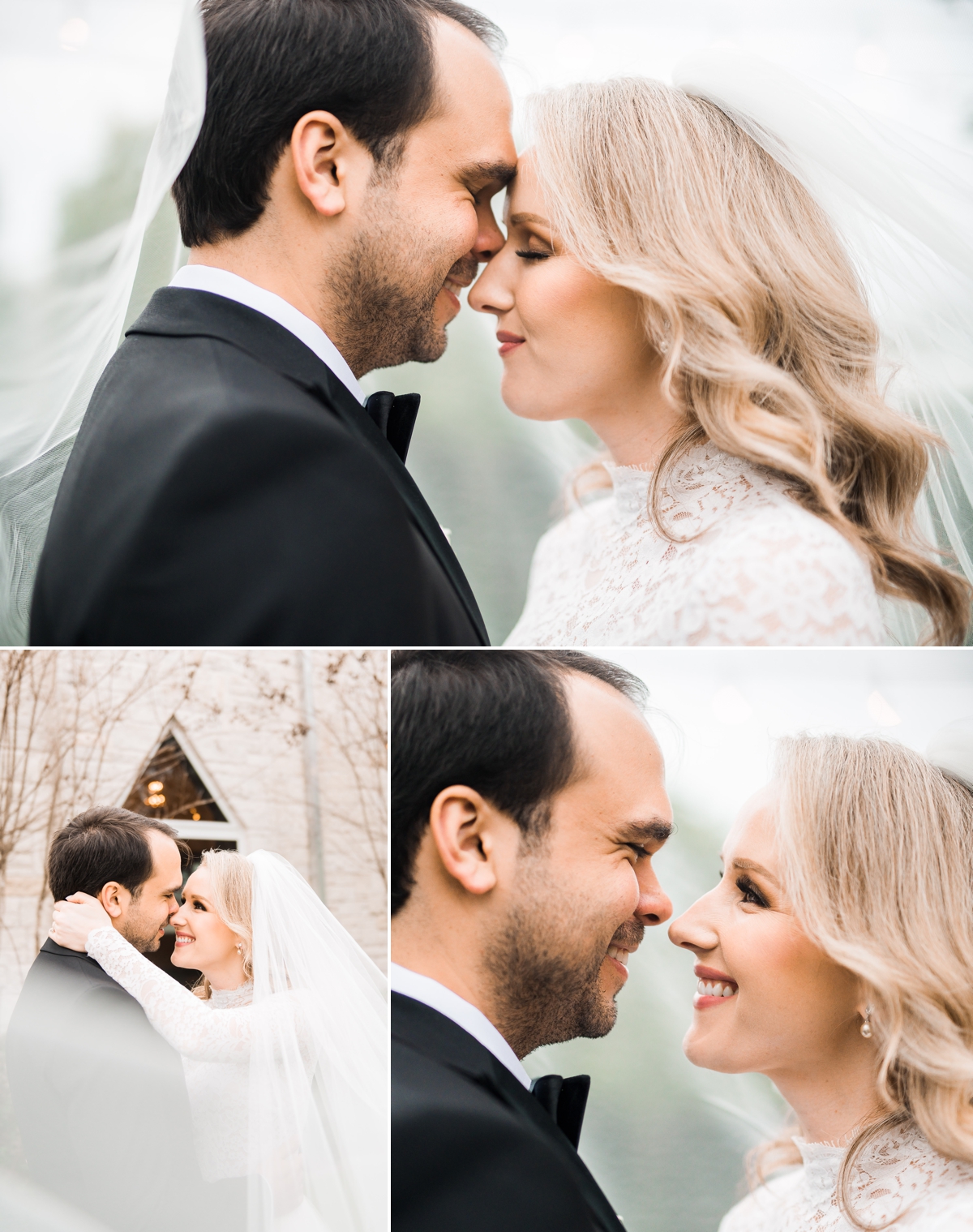 Romantic Bride and Groom Wedding Portraits at Briscoe Manor Wedding