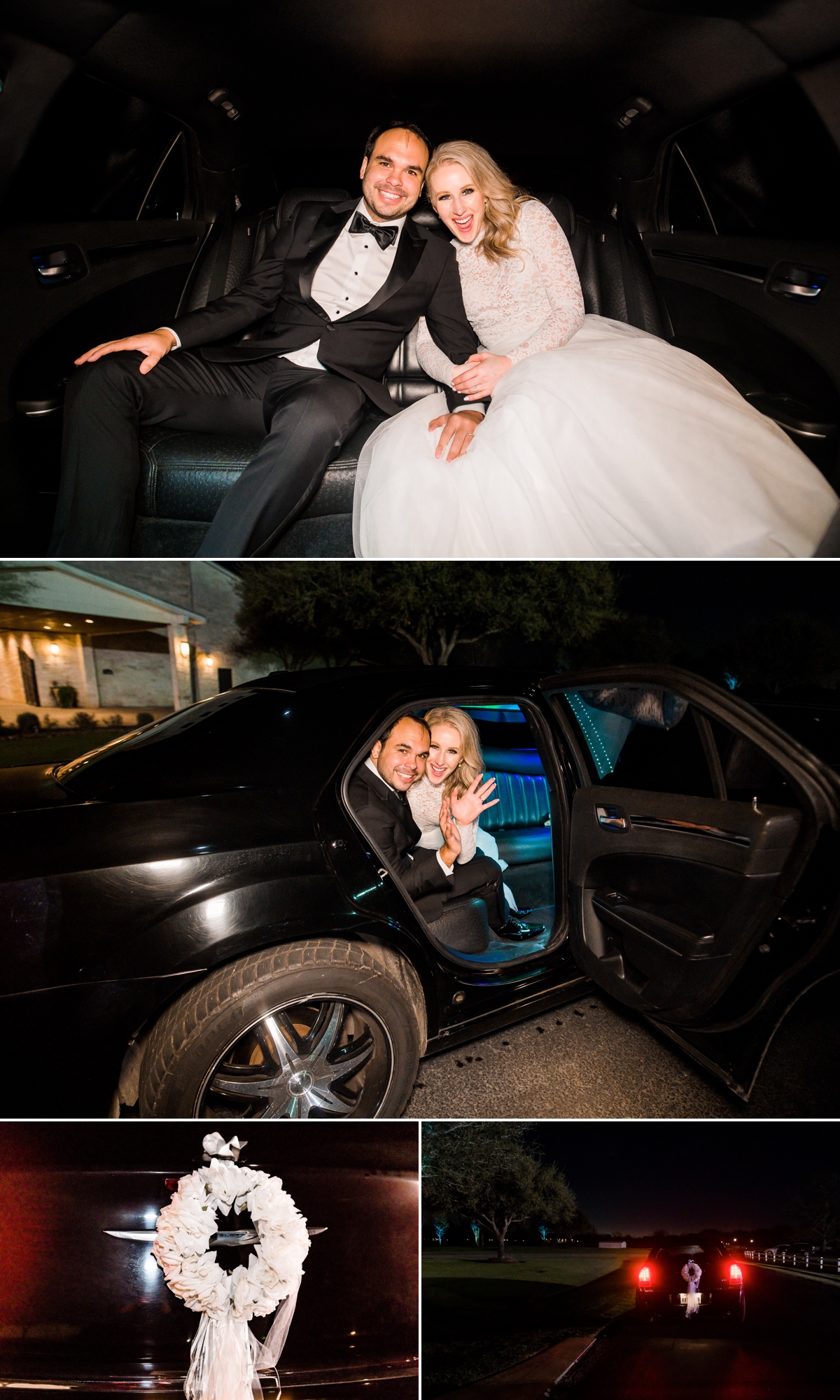 Bride and Groom say goodbye at Briscoe Manor Wedding Exit