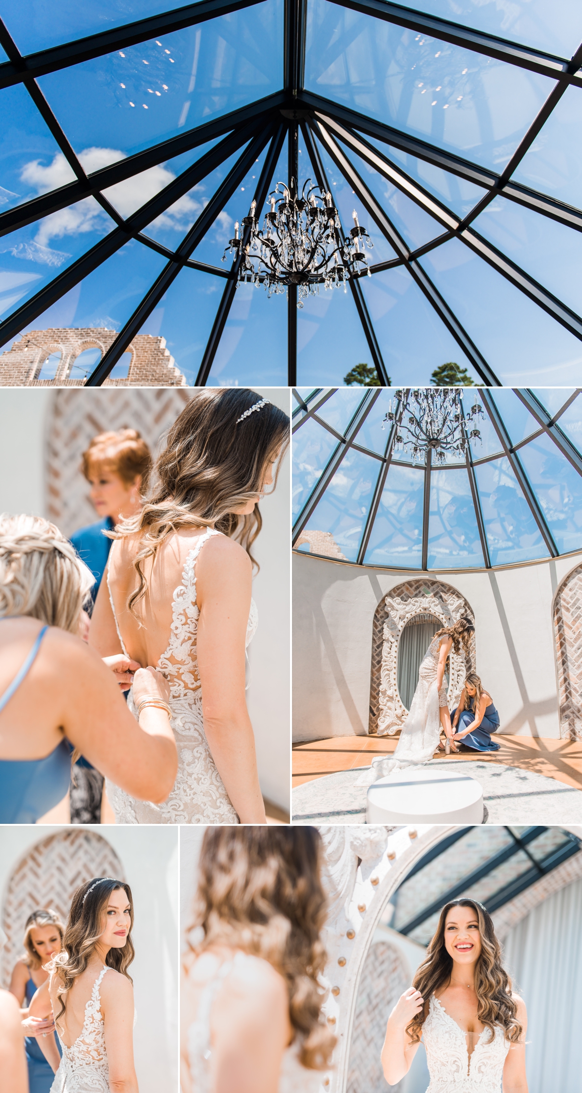 Bride Getting Ready in Iron Manor Wedding Bridal Suite 